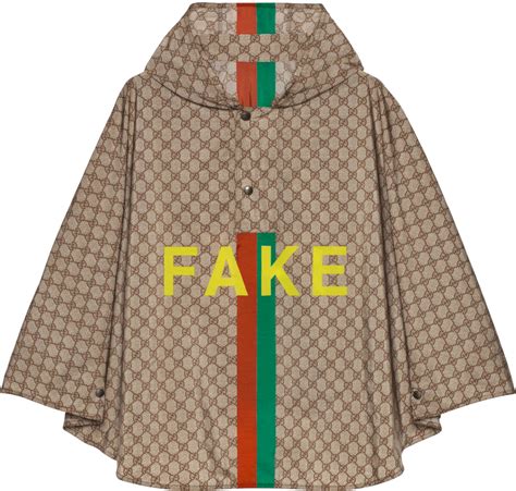 gucci not fake poncho|Gucci Fake/Not GG Printed Poncho .